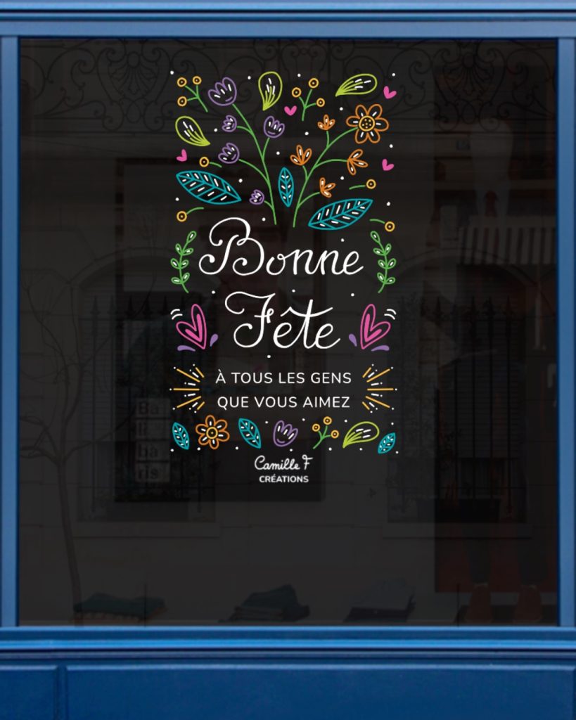 Vitrine pour fêter les gens qu&rsquo;on aime